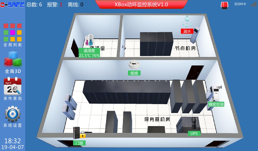 液晶显示客户端_机房监控|环境监控|动环监控|动力环境监控系统厂家